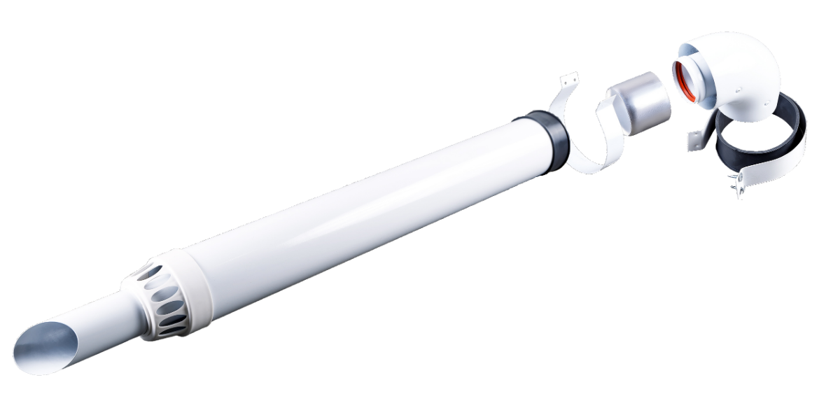 Коаксиальный комплект дымоудаления для газовых котлов